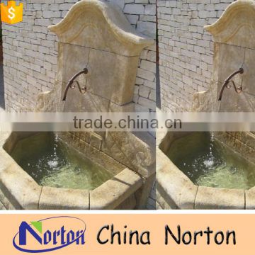 garden yellow antique stone lion head fountain NTMF-A169S