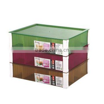 Colorful Durable Plastic Storage Box With Lid