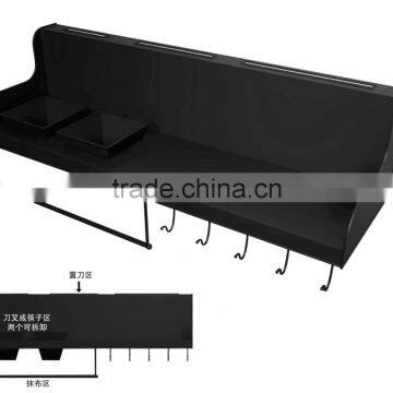 Factory Sale Black Color Hanging Organizer Utensil for Kitchen Wall Rack photo-2