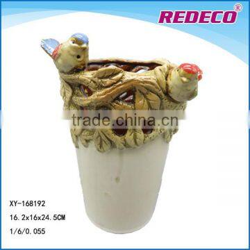 Decorative small ceramic cup shaped flower pot