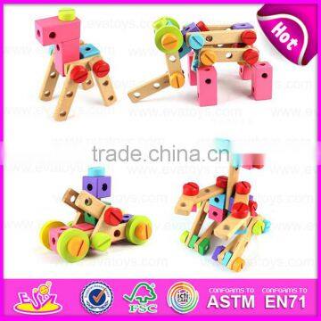2016 Most Popular Changable Screw Assemble Toy, Wooden Screw Assemble Toy W03C013 photo-5
