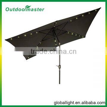 10' x 6.5' Rectangular Solar Powered LED Lighted Patio Umbrella photo-4