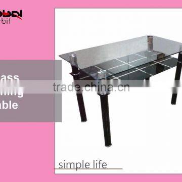 Simple Design Square Glass Coffee Table Kitchen Glass Dining Table photo-3