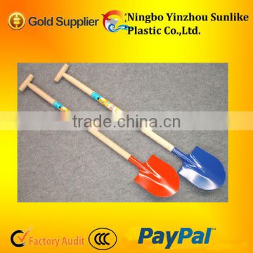 T handle hardwood plastic round shovel