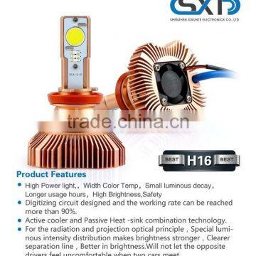 Factory Wholesale 25W High Performance H16 Auto H16 Car Led Light Led Headlight