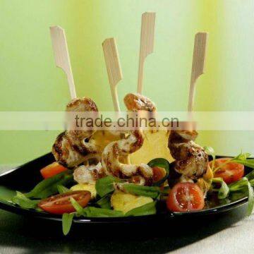 Disposable flat bamboo food sticks