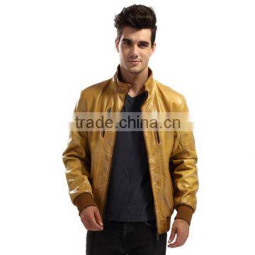 2017 Stylis Slim Fit Men Leather Jacket photo-2