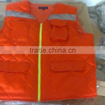 mens softshell bodywarmer gilet work wear orange