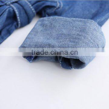 Baby Girl Denim Dress Children Jeans Frocks Designs 7 Minutes of Sleeve Cowgirls Dresses photo-4