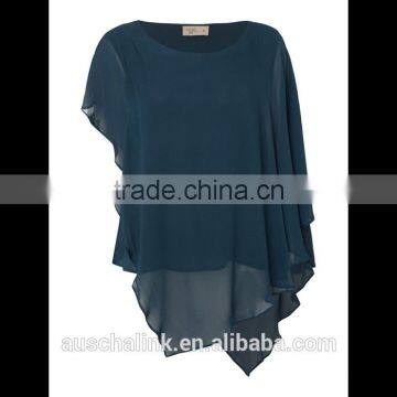 Latest Woman Oversized Sleeve Viscose Blouse New Styles photo-3