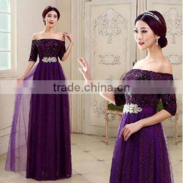 formal purple short sleeve evening pretty fashion dress