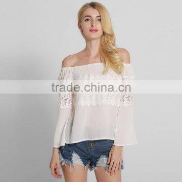 Maxnegio off Shoulder Full Sleeves Blouse Designs Women's Shirts photo-5