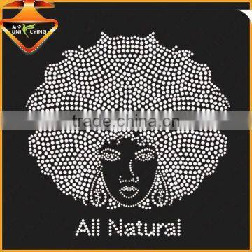 Afro Girl Rhinestone Transfer Wholesale,Iron on T- Shirt Sticker photo-5