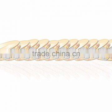 6 MM Diamond Cut Three Tone Plated Side Veni Bangles