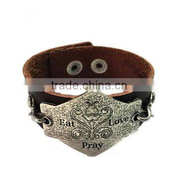 Personalized Leather Words Bracelet,custom Words Carved Bracelet,gift Friendship Wristbands photo-4