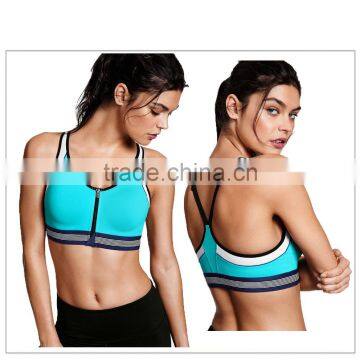 High Quality Bra For Yoga Womens Padded Sports Bras Zip Front Sports Bra photo-2