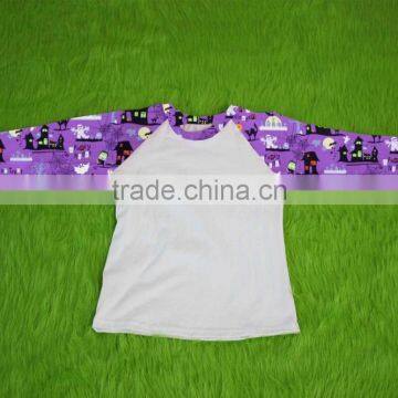 Wholesale Halloween Raglan Baby Girl Cotton Shirt Kids Long Sleeve Clothes Shirt Boutique Children Girl Halloween Raglan Fall photo-2