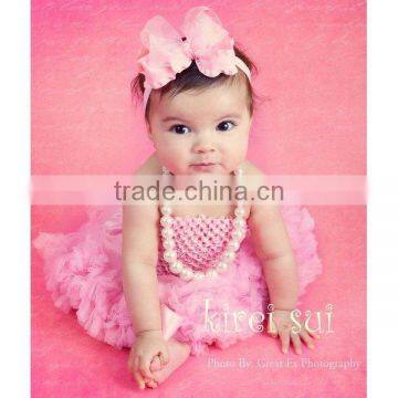 Girls Light Pink Crochet Tube Top Photo Prop 12M-3 Years