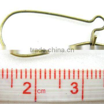 250PCs Antique Bronze Kidney Ear Wires 24x11mm photo-2
