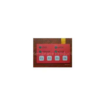 Custom made Red Plastic Membrane Switch Overlay 200HZ - 1500HZ