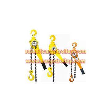 Lever chain hoist manual instruction and classify