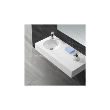 Wash Basin For Hotel Project, Wall Hung Solid Surface Wash Basin