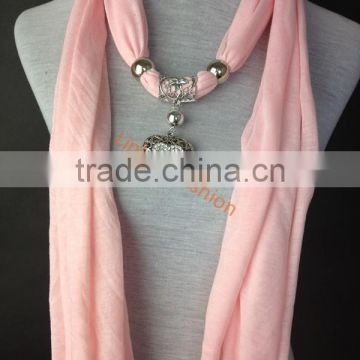 New fashion Polyester pendant embellished jewelry scarf