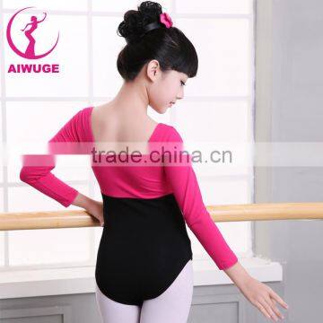 Wholesale Kids Girls Training Dance Costumes 100% Cotton Gymnastics Leotards photo-2