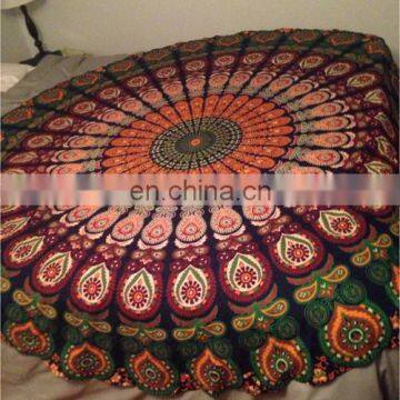 Wholesale Microfiber Print Beach Towel Cotton Round Donut Beach Towel