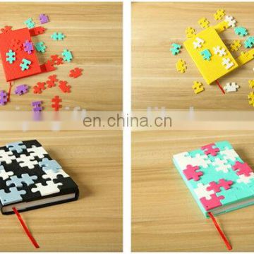 New arrival DIY waterproof notebook silicone case in puzzle design