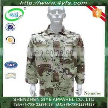 Fashion Tri-color Style Battle Dress Uniform/Army Tactical BDU Camouflage Military Uniform