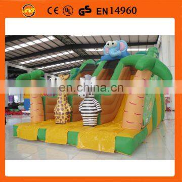 inflatable jungle slide ,jungle slide with elephant,zebra and giraffe