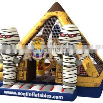 2015 AOQI new design famous mysterious pyramid inflatable bouncer AQ01393