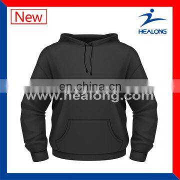 Sublimation Gym Pullover Black Oversized Custom Logo Hoodie