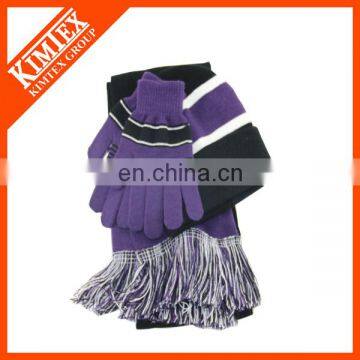 Zhenjiang kimtex winter items knitted hat and scarf