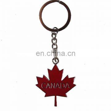 customized Canadian style red maple key rings