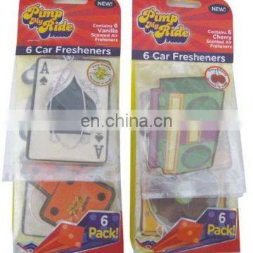 Promotional hanging Aroma paper air freshener for car