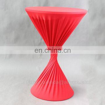 2Ft White Print Logo Spandex Cocktail Spandex Bistro High Table Cloth photo-1