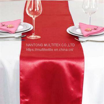 Wholesale Red Satin Table Runner 12x108