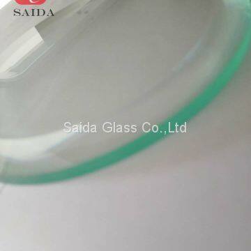 custom 10mm thickness clear tempered glass round shape with 10mm beveled and holes