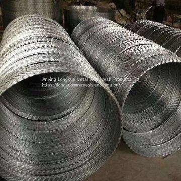 Razor Barbed Wire/ Razor Wire/razor Blade Wire Fence，Galvanized and PVC Coated，Barbed Wire photo-5