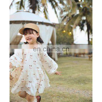 6769/Fancy Sweet Cherry Print Dresses for Baby Girl 2020 Spring Newest Princess Girls Dress