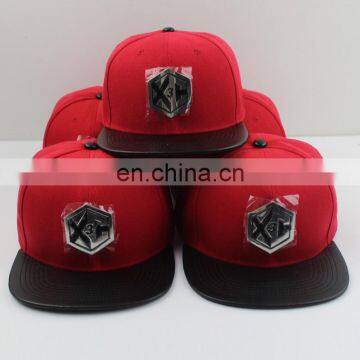 Custom Metal Plate Snapback Hat,Custom Metal Logo Snapback Hats,Gold Plate Snapback Hat