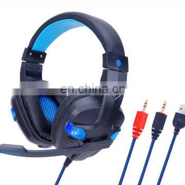 Golden Sky Hot Selling Gamer Headphones Gaming Headset 3.5Mm Earphone Headband With Microphone Led Gaming Headset Wholesale