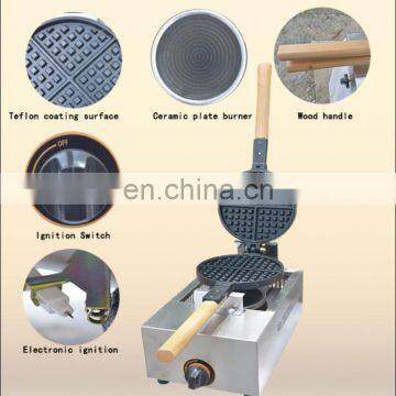 Hotel Equipment LPG Type Gas Waffle Maker Stainless Steel Body Waffle Machine With Wooden Case/ Carton Packing photo-6