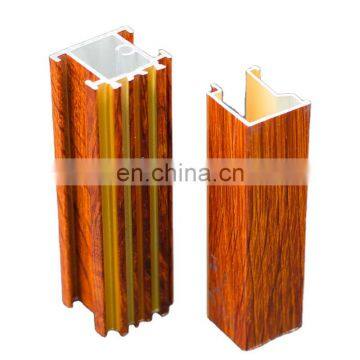 Powder coating 6063 hest transfer aluminum profile wood color profile for decoration