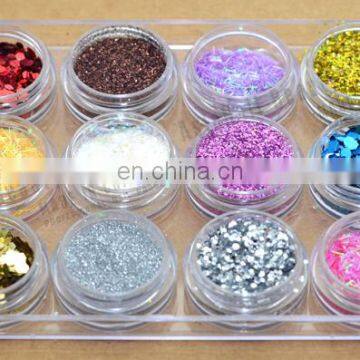 colorful star sequins nail tip decoration glitter powder for nail art