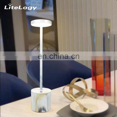 Nordic Bedroom Decorative Rechargeable Led Marble Desk Lamp photo-4