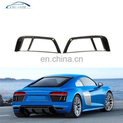 Carbon Fiber R8 Rear Bumper Lower Honeycomb Grill Air Vents for Audi R8 V10 Plus Coupe 2-Door 16-18