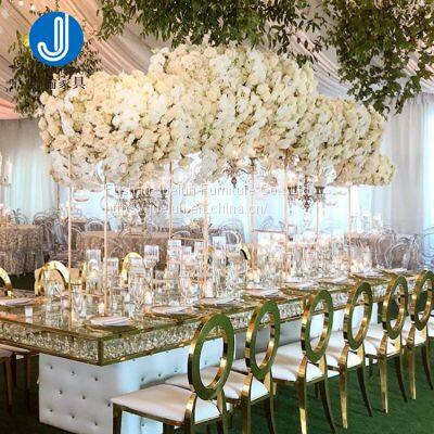 Gold Steel Event Tables And Chairs Hotel Wedding Furniture Wedding Table Banquet Party Tables For Wedding And Event photo-2